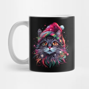 Cute Colorful Cat Christmas for Women's Girls Men Boys Kids Mug